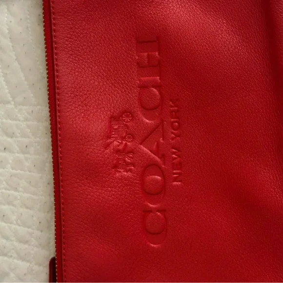 Coach Red Crossbody Bag Sleek Modern Design - Picture 6 of 15